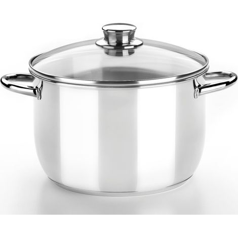 Olla con tapa cristal optima 30 cm monix