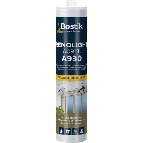 Mastic de remplissage RENOLIGHT ACRYL A930 blanc B2 n.DIN 4102 300ml BOSTIK (Par 12)