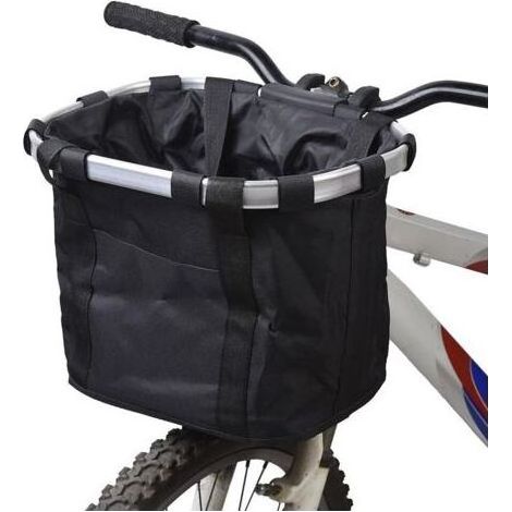 FENOPLASTICAPanier pour avant de vélo amovible en toile, panier de transport pour animal domestique, cadre en alliage d'aluminium (1/5)