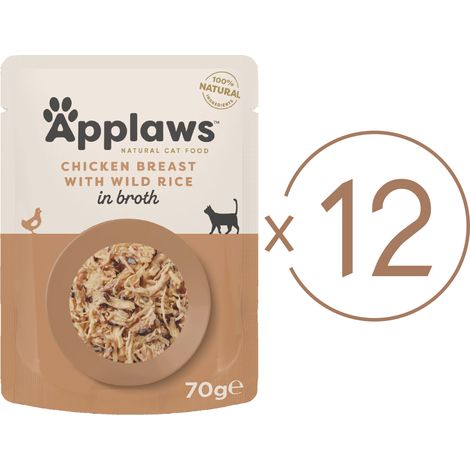 Applaws Sobre Pechuga de Pollo con Arroz en Caldo para Gatos - 70 g (1/4)