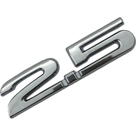 Emblema decorativo adesivo in argento lucido da 2,5 (1/2)
