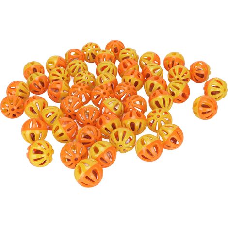 Lot de 50 balles interactives en plastique avec clochette pour chats, chatons, hamsters et chinchillas. (1/5)