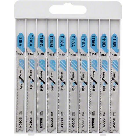 JUEGO DE HOJAS DE SIERRA DE CALAR T 10 PIEZAS METAL - B 2607010631