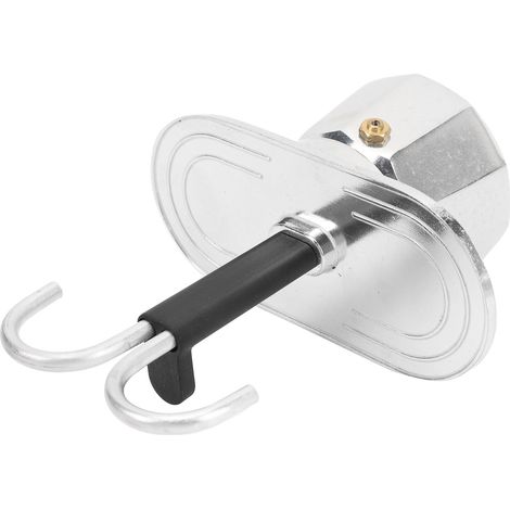 Cafetière italienne à double tête en alliage d'aluminium, base décagonale, contenance 100 ml, mini cafetière de table pour maison et comptoir (1/5)