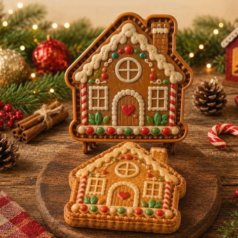Mini tartaletas navideñas con un exclusivo molde para tartaletas con botón pulsador, prensa de repostería festiva para dar forma a la masa, máquina para preparar postres navideños en casa. (1/3)