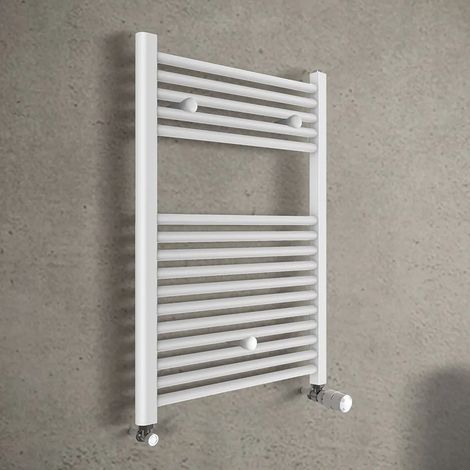 Termoarredo scaldasalviette verticale bianco L 60x77 interasse 55 cm (1/4)
