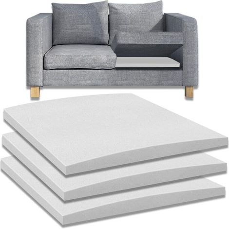 Lot de 3 planches de support de canapé - 50 x 50 cm - Mousse haute densité pour canapé - Convient à différents types de canapés - Coussins en mousse pour restaurer le confort des canapés (1/5)