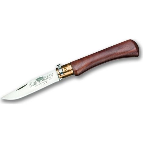 Couteau Antonini Old Bear avec lame en acier 420 avec pointe de 7 cm à clipser 17015