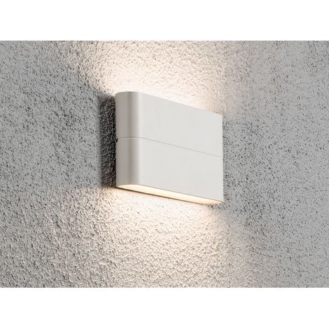 LED Außenwandleuchte CHIERI, Up and Down ALU in Weiß, Höhe 9cm Breite 17cm (1/5)