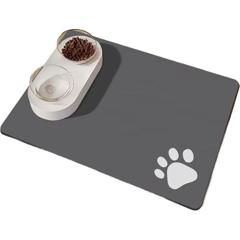 Soft velvet bath mat, 40 x 60 cm, quick-drying, grey (40 x 60 cm) (1/5)