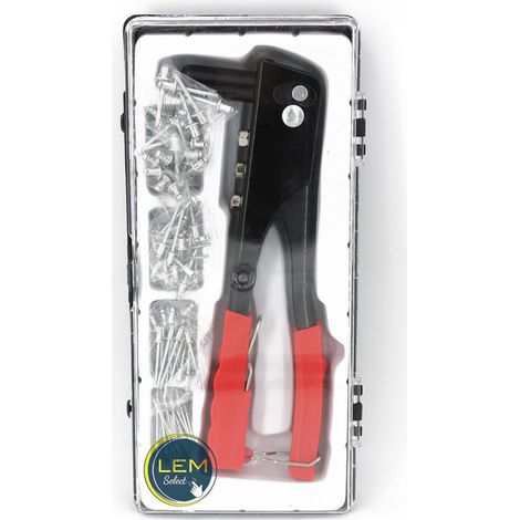 Coffret Riveteuse manuelle Pince à riveter avec un assortiment de 100 rivets aveugles (1/3)