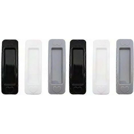 Poignée de tiroir en forme de cœur, adhésive et autocollante, pour placard de cuisine et armoire - Plastique ABS antidérapant, fixation sans perçage - Lot de 6 pièces (1/3)