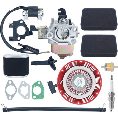 Vergaser mit Luftfilter für Honda GX390 und GX340 – Seilzugstarter, Zündkerze, Zündspule – Ersatzteilnummer 16100-ZF6-V01 (1/5)