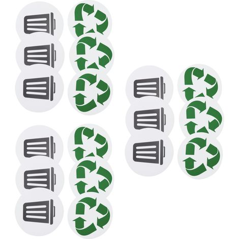 18 étiquettes environnementales recyclables, autocollantes et imperméables pour la maison et l'extérieur (1/5)