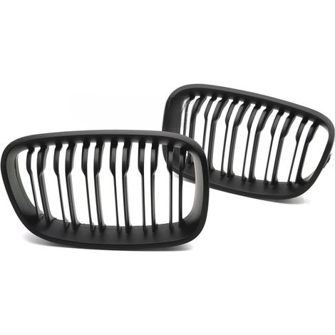 Grille calandre BMW serie 1 F20/F21 de 2011 a 2014 Noir Mat Double Barres-42561750 (1/5)