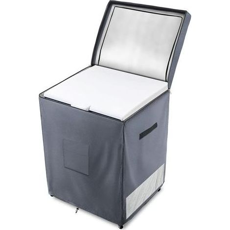 Housse de congélateur extérieur(gris, 55,88 x 63,5 x 85,09 cm), Étanche à l'eau et à la poussière, pour congélateur vertical de 2,3 m³, Modèle intégral, ouverture sur le dessus, avec poche zippée (1/5)