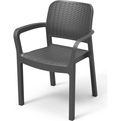Sedia da Giardino Polipropilene Effetto Rattan (1/5)
