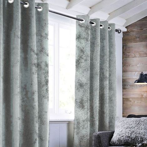 Rideau occultant à oeillets aspect cuir gris 140x250 – Tamisant pour lumière – Élégance vintage pour salon et chambre – Thedecofactory (1/5)