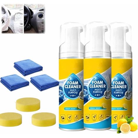 4-In-1 Multi-Enzyme Foam Cleaner 5oz, All-Purpose Deep Cleaning Spray For Car Interior, Kitchen Grease, Bathroom Tiles And Sofa Upholstery, Powerful Multipurpose Enzyme Foam Cleaner (3PC) (1/5)