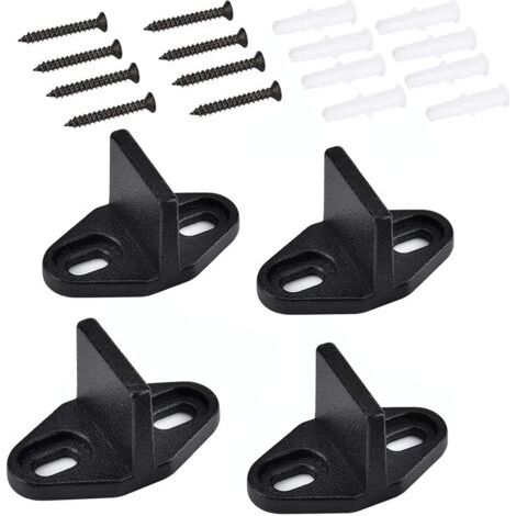 4 Pièces Guide Porte Coulissante, Guide Porte Galandage, Guide de Plancher Porte Coulissante Bas de Porte de Grange Coulissante pour Porte D'armoire Porte en Bois (1/5)