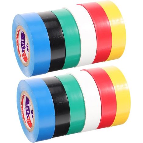 Unomor Packung mit 12 Rollen farbigem PVC-Isolierband für (1/5)
