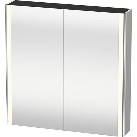 Armoire miroir Duravit XSQUAREavec éclairage 800x800x156mm beton