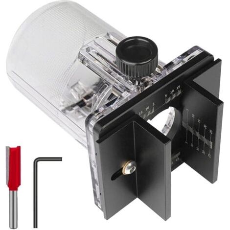 Localizzatore di scanalature per fresatrice per legno, 2 in 1, regolabile, alta precisione, accessori di montaggio per scanalatrice da 65 mm
