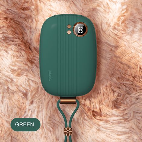 Mini-Handwärmer mit 10000 mAh Akku, Powerbank, 2 Heizstufen, Display, automatischer Abschaltautomatik und Überladeschutz. Tragbar für Zuhause, den täglichen Gebrauch und unterwegs. Auch als Geschenk g (1/5)