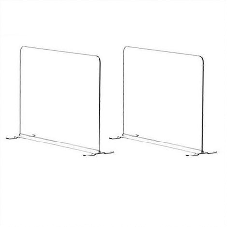 Lot de 2 séparateurs d'étagères en acrylique pour l'organisation de placard (1/5)