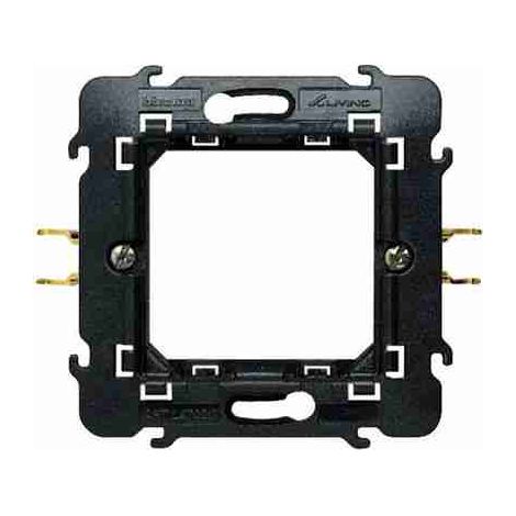 BTIL4702G Supporto 2 moduli per placche L4802... Living International - fissaggio con graffette