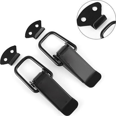 Schnellverschlüsse für Heckklappe, Stoßstange, Haken, Schlösser, Clips, schwarz galvanisiert, Außenzubehör für LKW (1/5)