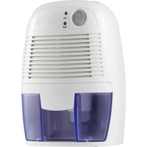Déshumidificateur 23 W 250 ml/jour, idéal pour réduire l'humidité dans les espaces fermés et prévenir les moisissures.