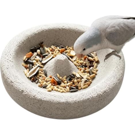 Mangeoire pour cage à oiseaux, bol portable pour perroquet en naturel (1/5)