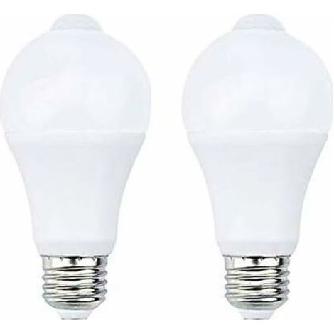 12W E27 PIR Infrarouge Ampoule LED avec Détecteur de Mouvement ON/OFF Automatiquement A60 220V 700lm équivalent 70W Halogène pour Escalier Couloir Garage(Lot de 2.Blanc Chaud 2700k) (1/5)