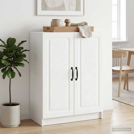 vidaXL Credenza Bianco Lucido 66 x 34,5 x 87 cm Legno (1/5)