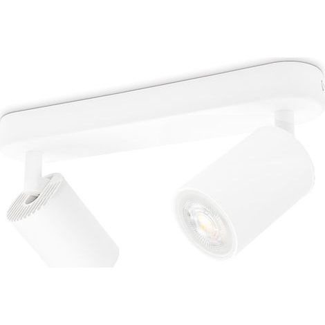 Adjustable Swivel Ceiling Spotlights, White Metal, Indoor Living Room/Bedroom (1/5)