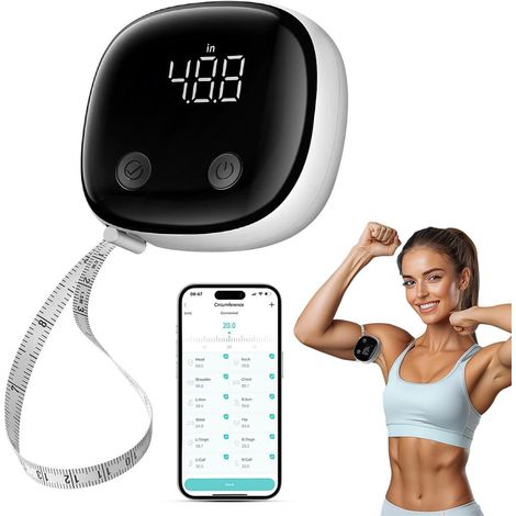 Mètre ruban intelligent Bluetooth LED, fitness, mensurations, 150 cm, application, corps (1/5)