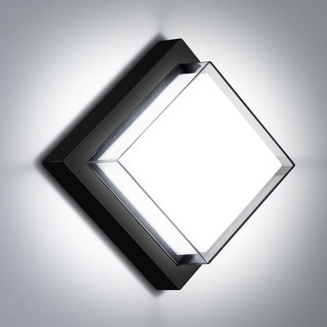 LED-Verandaleuchte 12W 6500K Außenwandleuchte Doppelwandige Abdeckung Aluminium Außenleuchte IP65 Wasserdicht für Terrasse Treppenhaus Garage Schlafzimmer