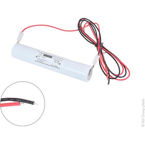 NX - Batterie eclairage secours 3xD ST4 + fils 3.6V 4Ah (1/3)