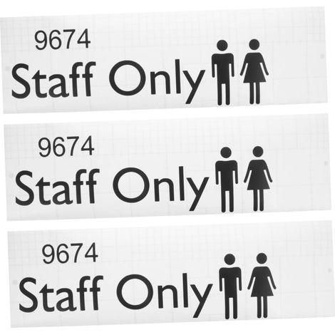 3 Pièces personnel seulement stickers porte serviette panneaux d'avertissement stickers Autocollant personnel autorisé uniquement Autocollant " réservée" etiquette autocollante (1/5)