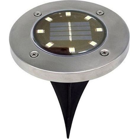 Lampe solaire LED, IP65, 8 diodes, pour jardin, terrasse, allée, entrée et espaces extérieurs.-AquaForge (1/4)