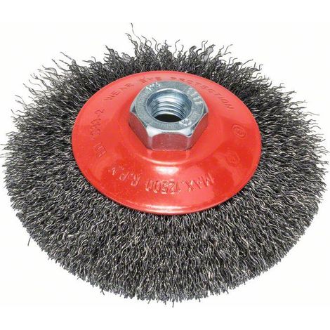 Bosch Accessories Spazzola conica - filo ondulato - 115 mm, 0,35 mm, M14 2608622101 1 pz.