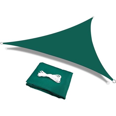 Voile d'ombrage imperméable pour jardin, terrasse ou fête en extérieur, 3 x 3 x 3 m, forme triangulaire, protection UV 98 % (1/5)