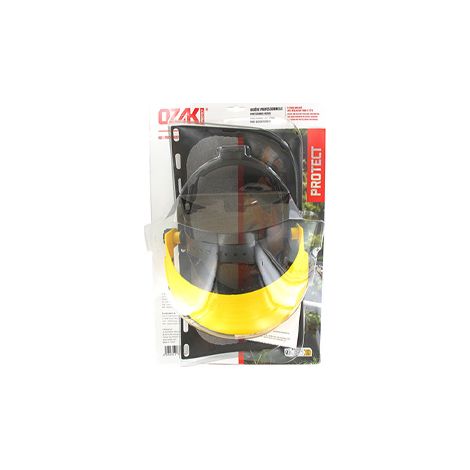 Visiera Professionale Ozaki Premium con schermo a griglia ribaltabile, regolabile con rotella per la circonferenza della testa. H Visiera: 190mm En1731 F