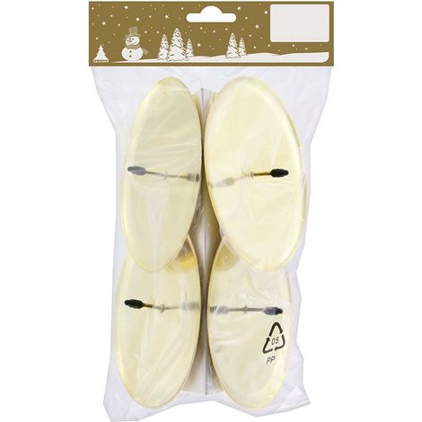 Metallkerzenhalter rund gold Ø 10 cm, 4 Stück Metallkerzenhalter