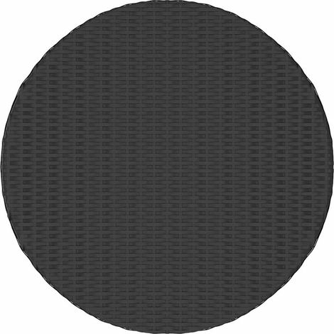 Maison Exclusive - Tavolino da Tè Nero 68x68x30 cm in Polyrattan (1/4)