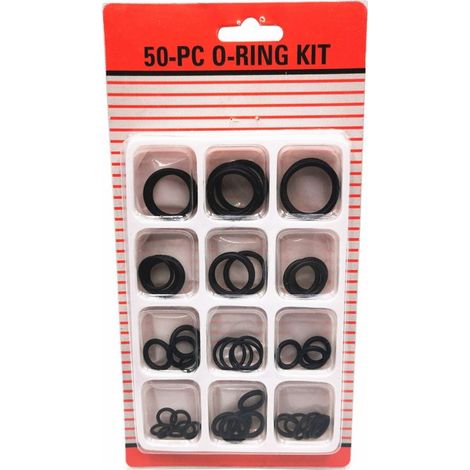 Lot d’O-Rings Élastomère - 50 Pièces - Assortiment 12 Dimensions pour Joints Étanches - Applications Générales Automobile/Machines (1/5)