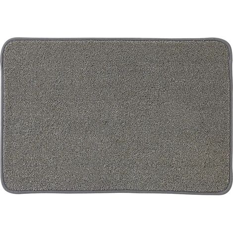 Tappeto bagno grigio 60x40 cm in microfibra antiscivolo Spring (1/3)