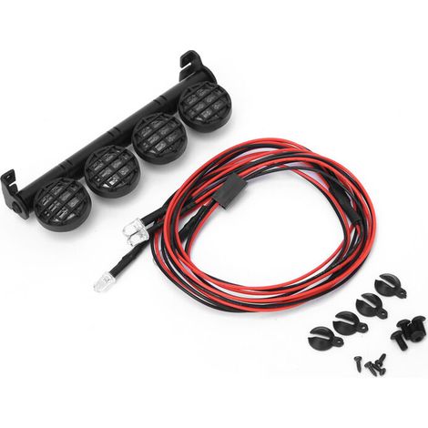 Barre lumineuse LED 5V 22mm pour toit de voiture RC RGT 1/10, accessoire amélioré pour crawler 136100 - Noir FZ0032