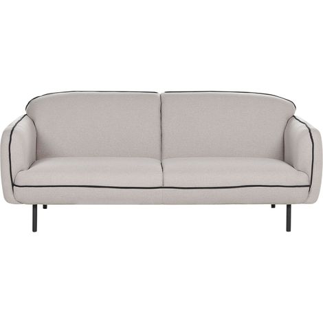 Sofa 3-Sitzer TONSBERG Stoff Hellgrau